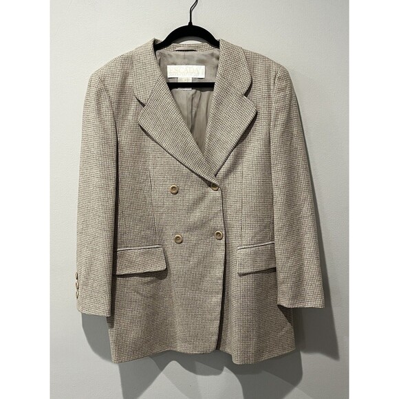 Vintage Escada Blazer Women’s 42 Margaretha Ley Double Breasted Wool Cashmere - Picture 1 of 8